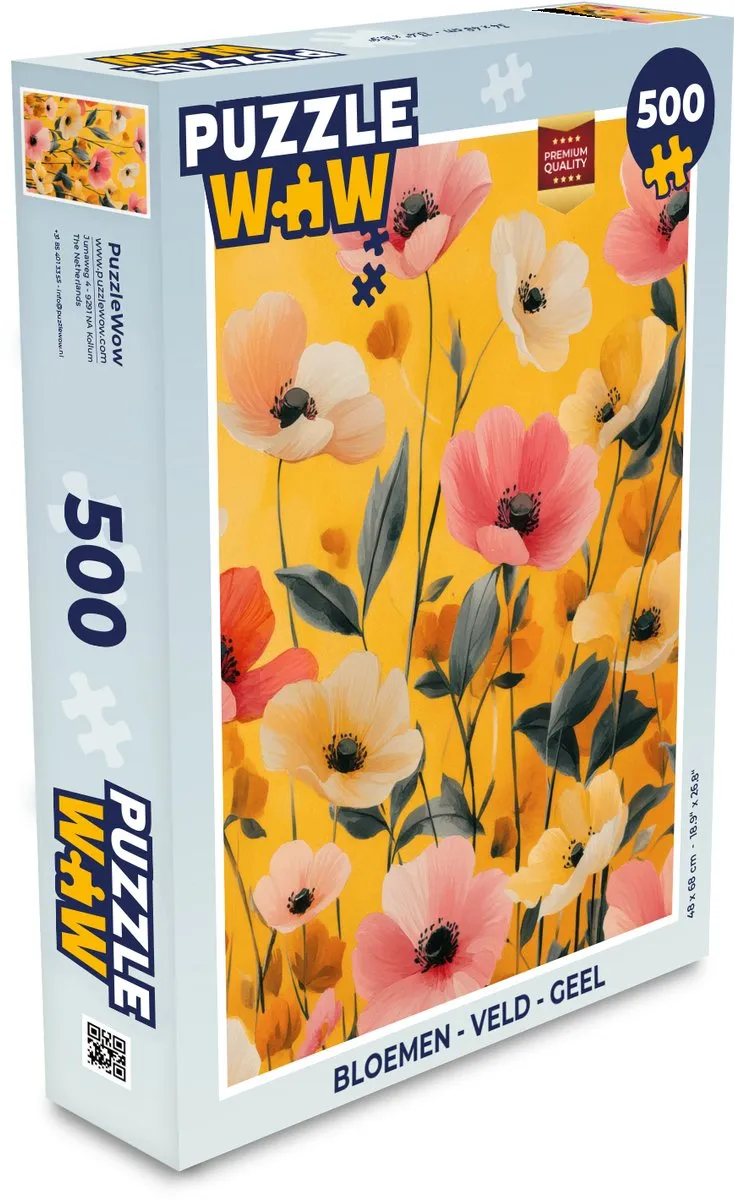 PuzzleWow Bloemen Veld Legpuzzel 500 Stuks