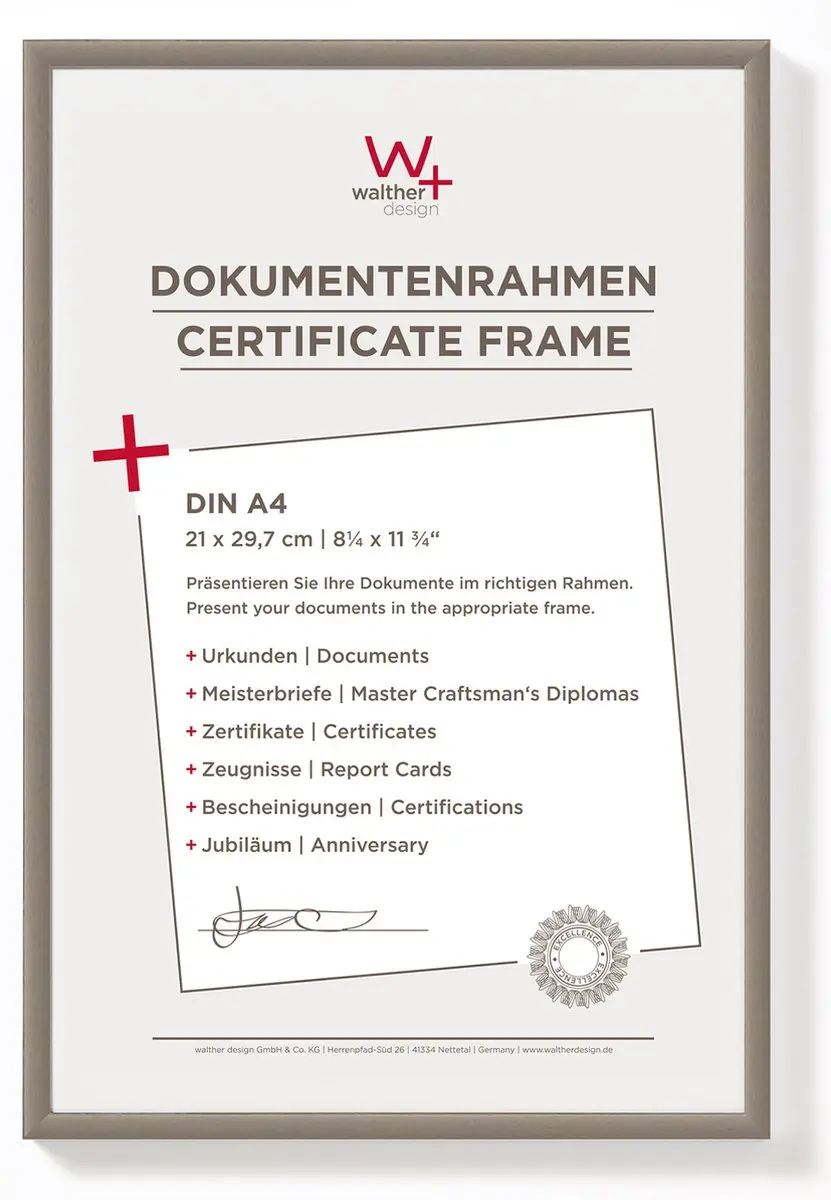 Walther New Lifestyle Fotolijst 21x29,7cm Staal
