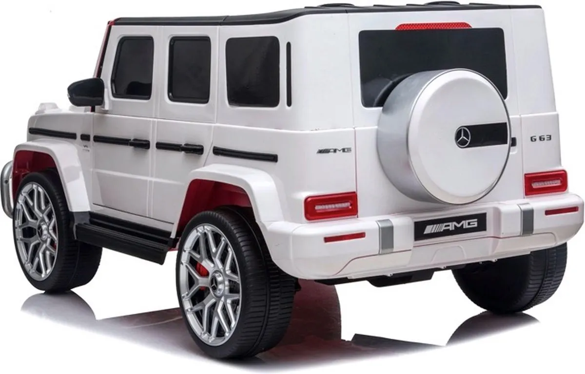 Mercedes G63 AMG 2-zits Kinderauto - Wit - afbeelding 6 van 6