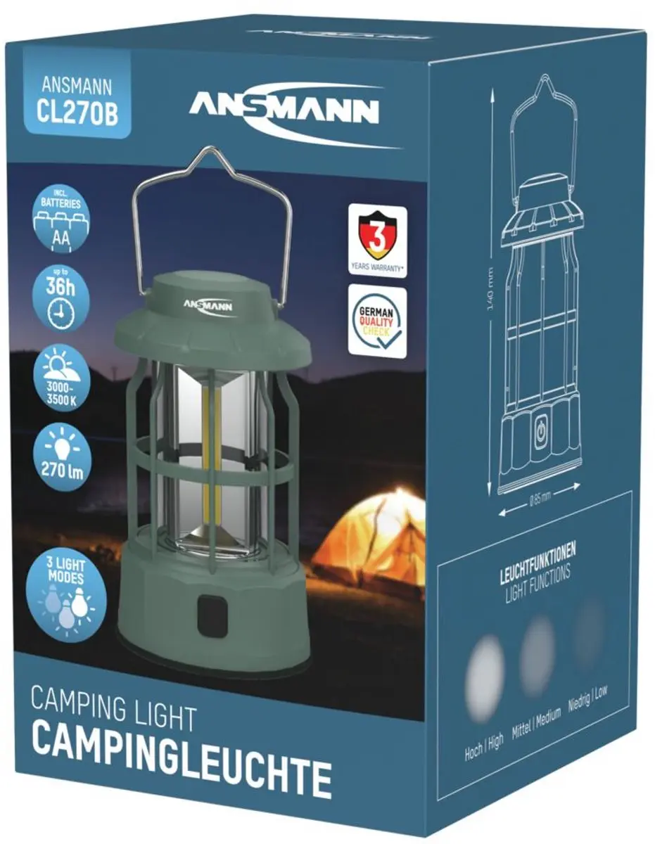 Ansmann CL270B Campinglamp 270 Lumen - Groen - afbeelding 2 van 5
