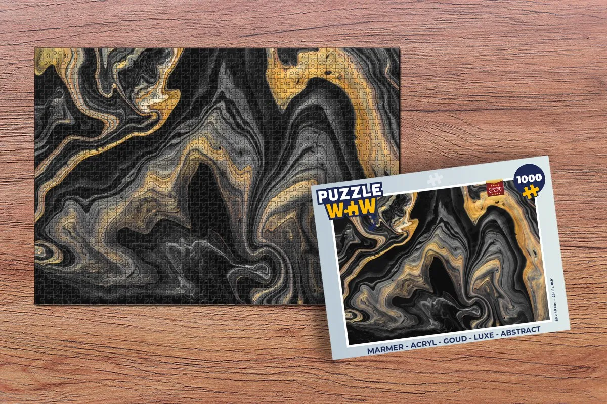 PuzzleWow Marmer Acryl Legpuzzel 1000 Stuks - Multicolor