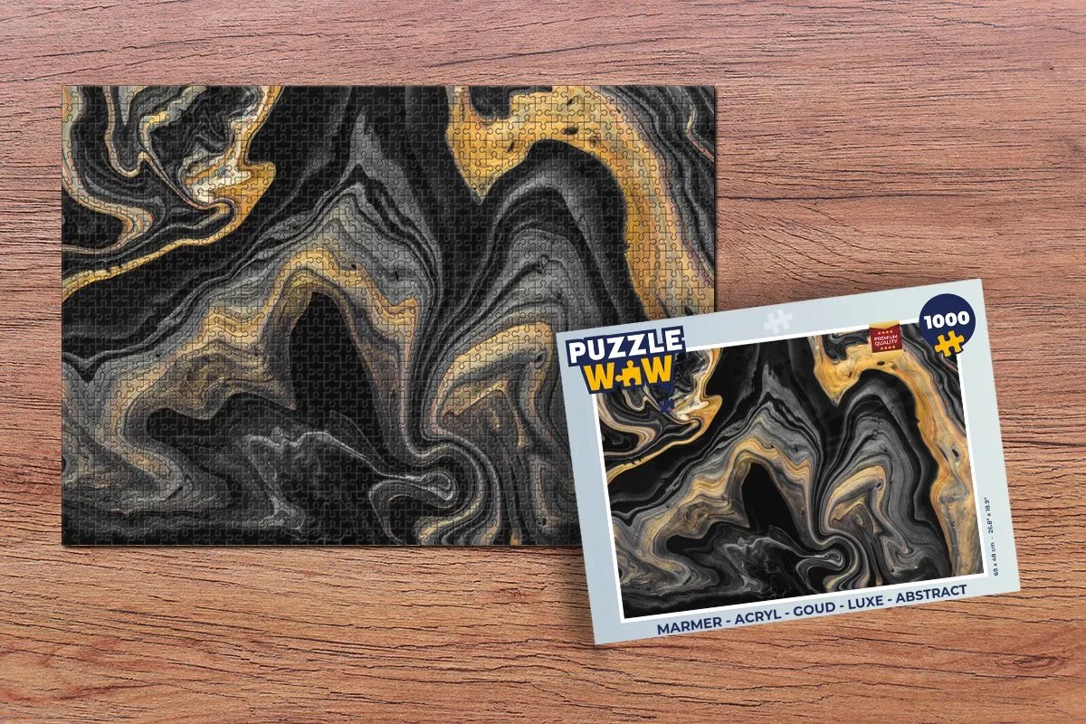 PuzzleWow Marmer Acryl Legpuzzel 1000 Stuks - Multicolor