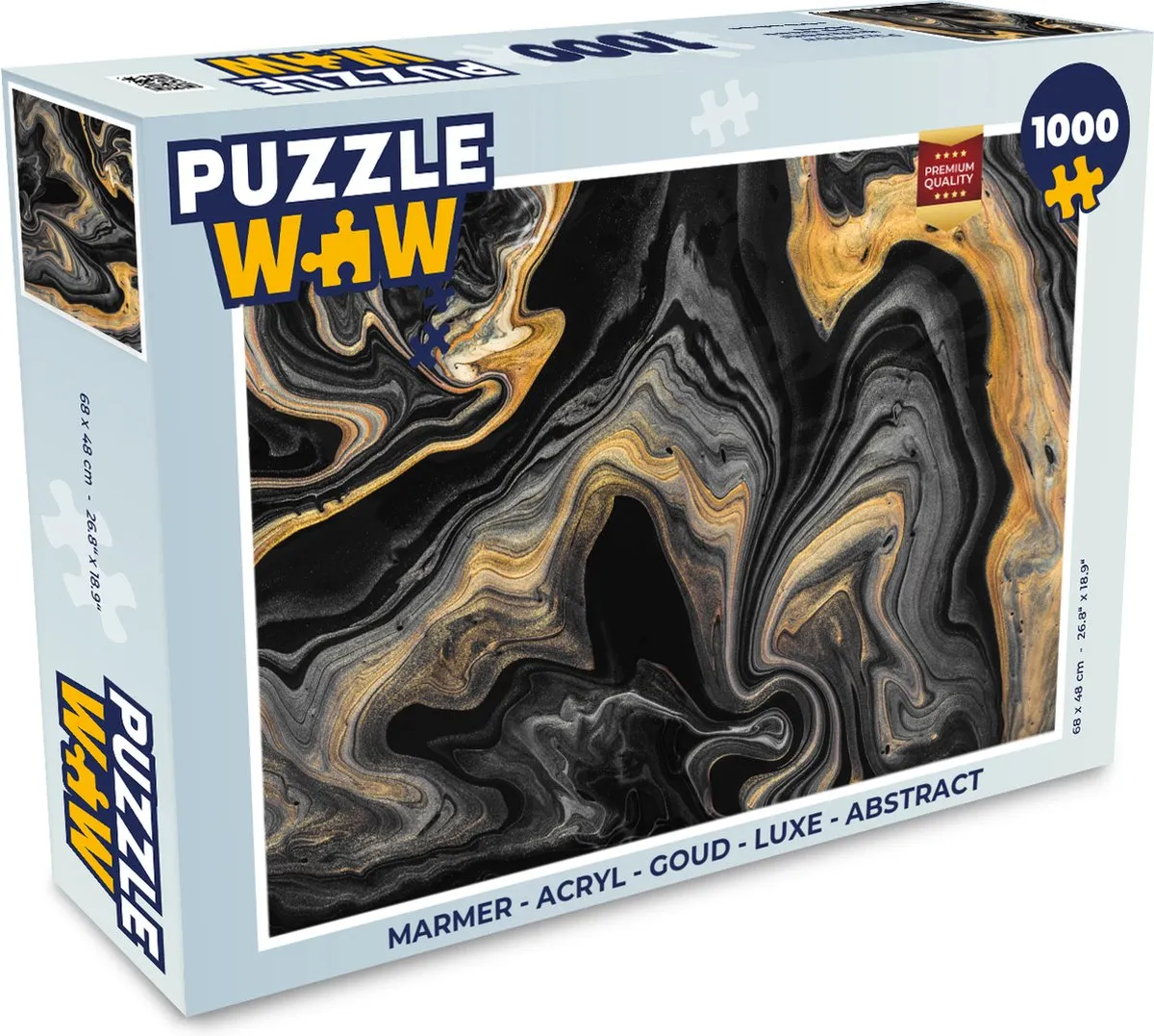 PuzzleWow Marmer Acryl Legpuzzel 1000 Stuks - Multicolor