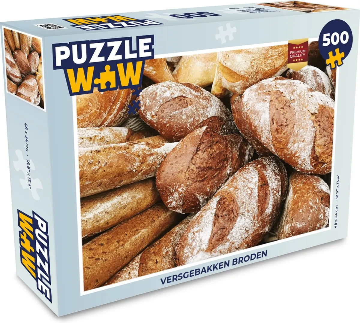 PuzzleWow Versgebakken Broden Legpuzzel 500 Stuks
