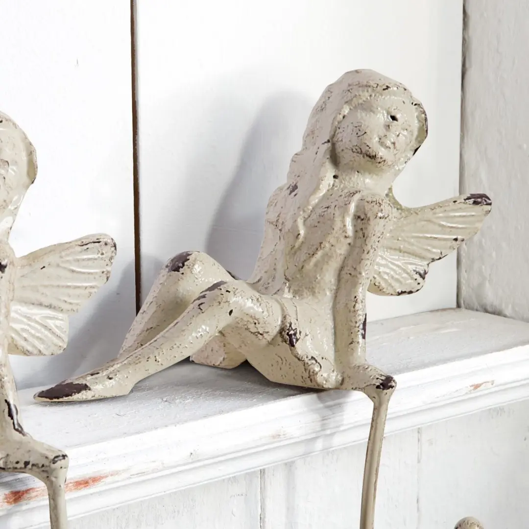 Loberon Angel Haakset 2 Stuks - Antiekcrème - afbeelding 2 van 3