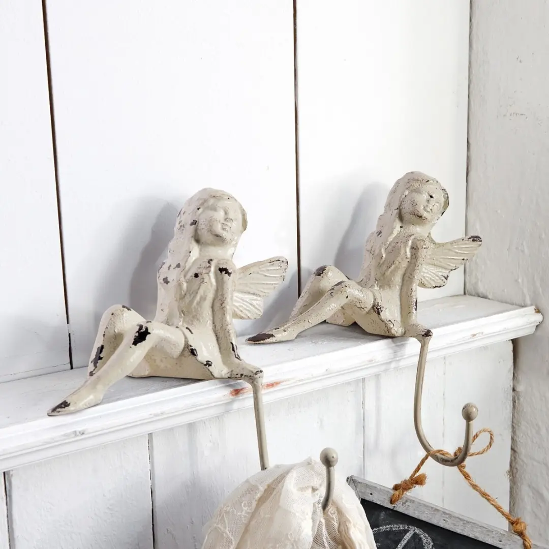 Loberon Angel Haakset 2 Stuks - Antiekcrème - afbeelding 3 van 3