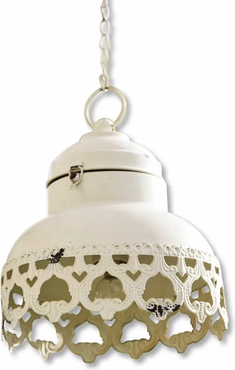Loberon Cornell LED-lantaarn - Antiekwit - afbeelding 3 van 6