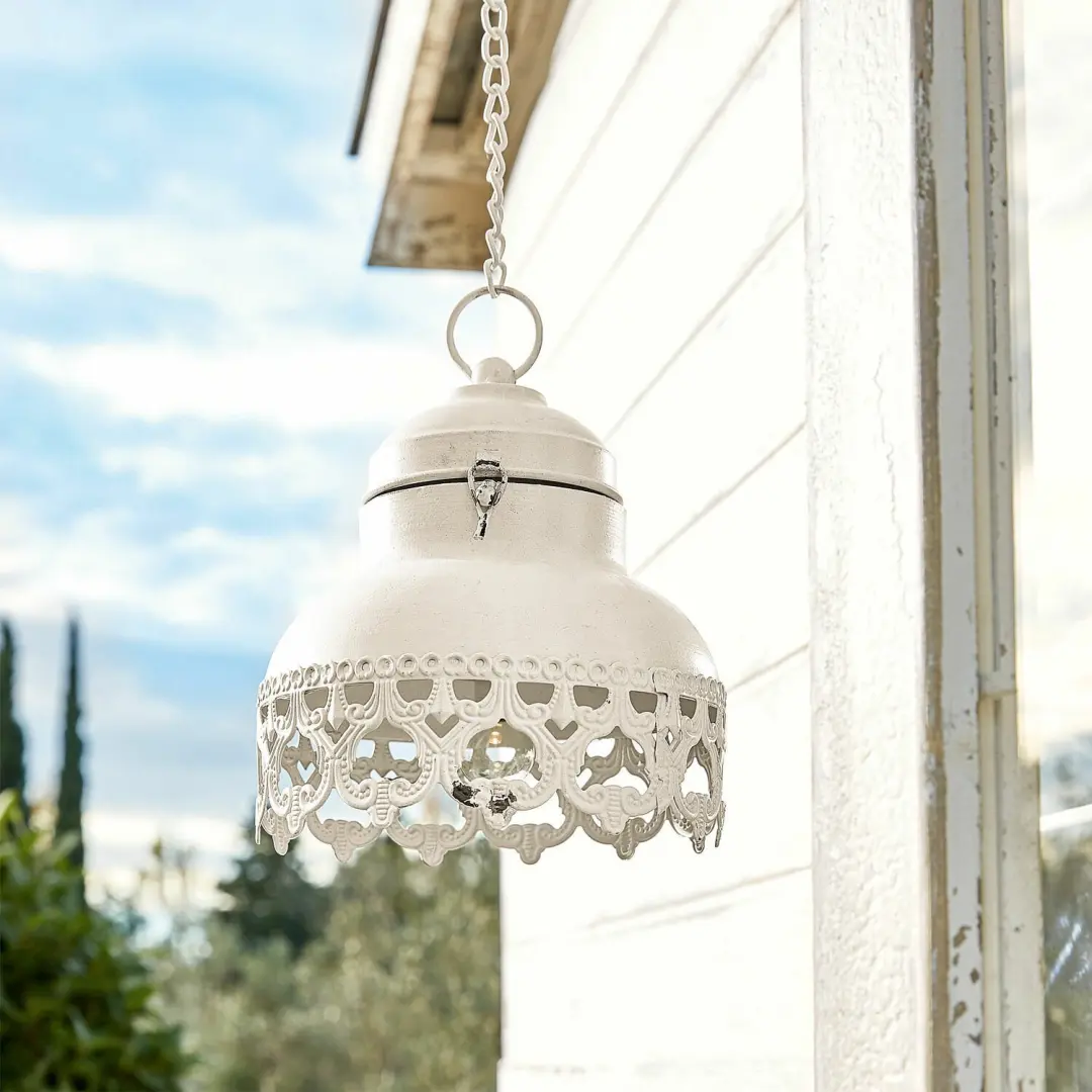 Loberon Cornell LED-lantaarn - Antiekwit - afbeelding 6 van 6