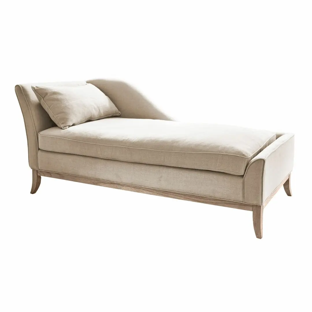 Loberon Alphonse Chaise Longue Beige - afbeelding 2 van 4