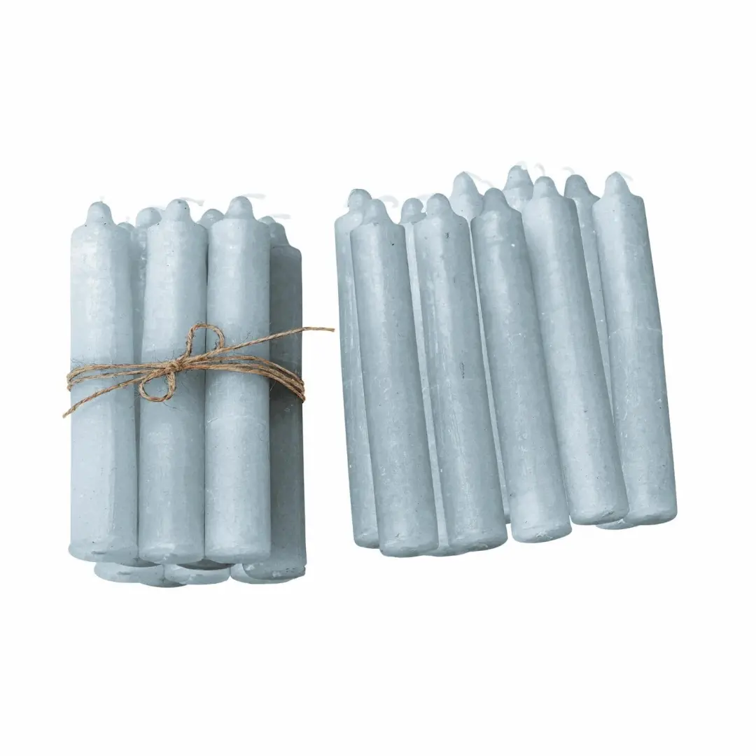 Loberon Kaarsen Set 20 Stuks - grijsblauw