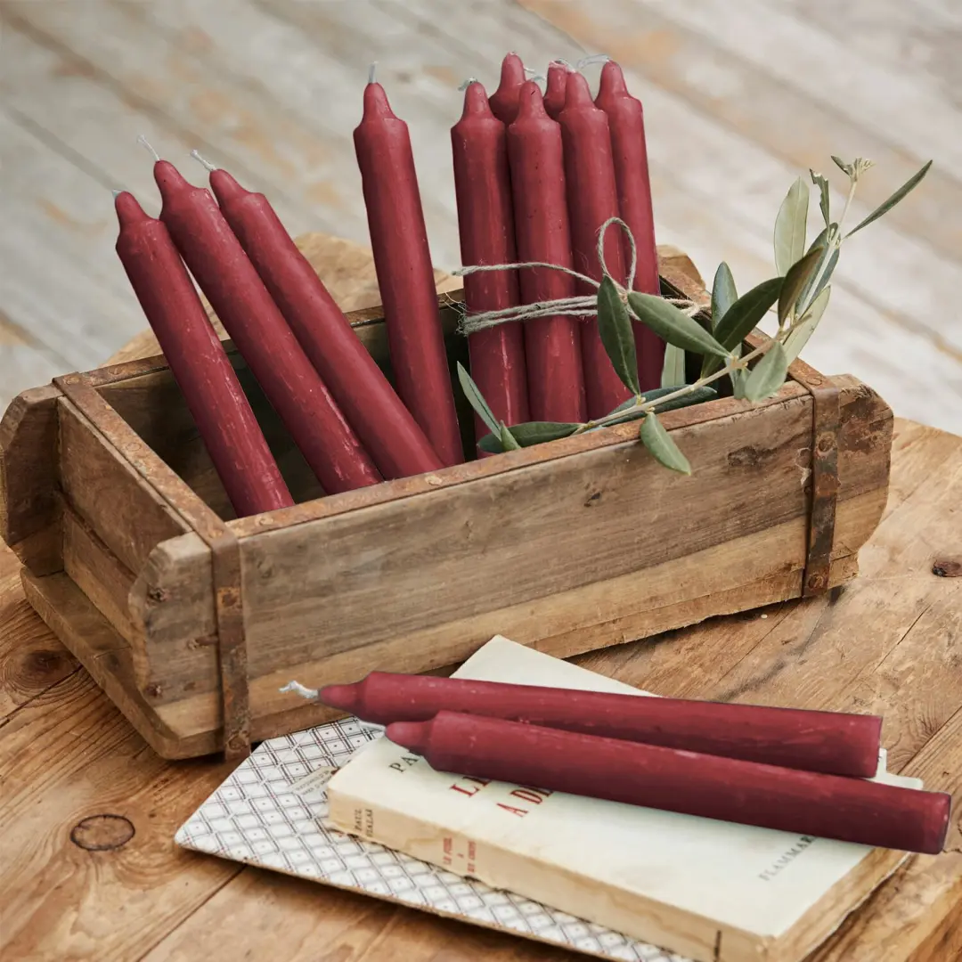 Loberon Bauceau Kaarsen - 12 Stuks Rood - afbeelding 4 van 4