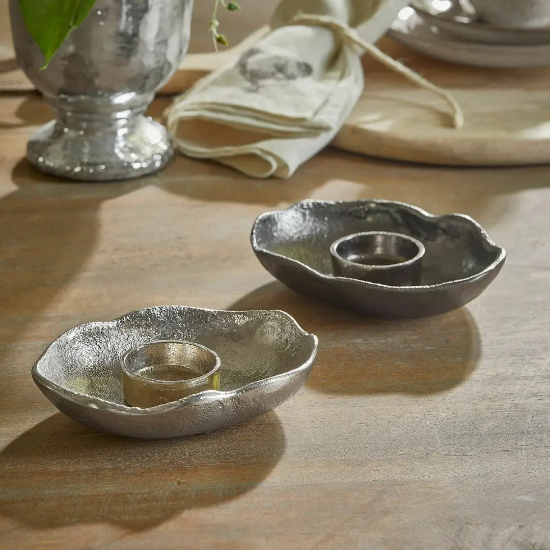 Loberon Quilvano Kaarsenhouder Set - 2 Stuks - Ø14cm - afbeelding 4 van 5