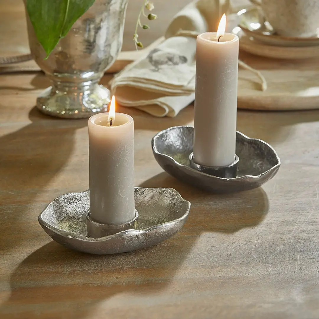 Loberon Quilvano Kaarsenhouder Set - 2 Stuks - Ø14cm - afbeelding 5 van 5