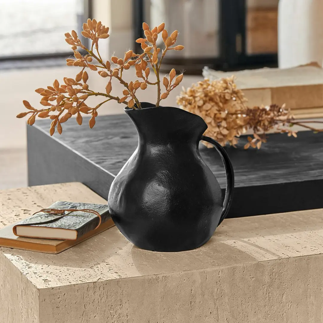 Loberon Évignac Vaas - Ø16cm - Zwart - afbeelding 2 van 5