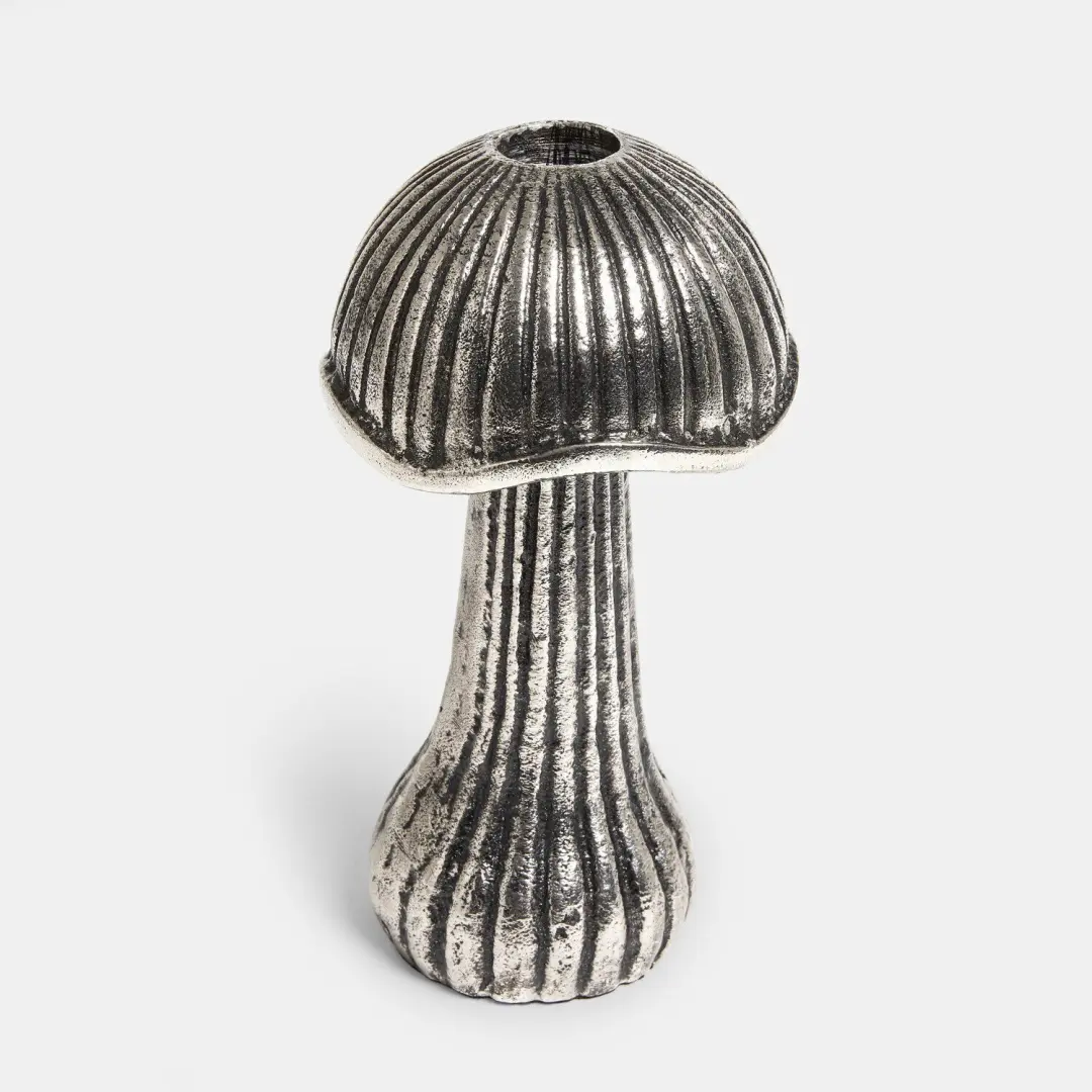 Loberon Mavinas Kaarsenhouder Set - 2 Stuks Antiekzilver - afbeelding 3 van 6