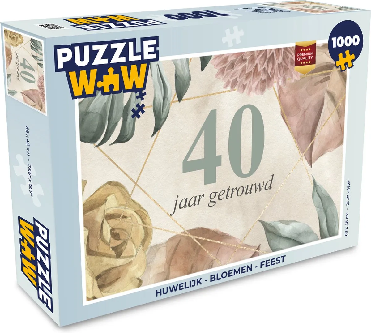 PuzzleWow Trouwdag Legpuzzel 1000 Stuks - Multicolor