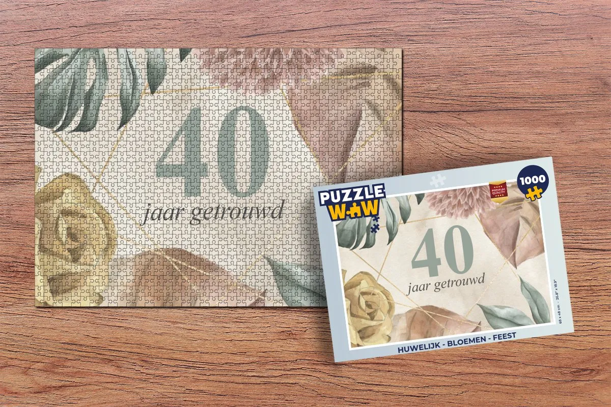 PuzzleWow Trouwdag Legpuzzel 1000 Stuks - Multicolor