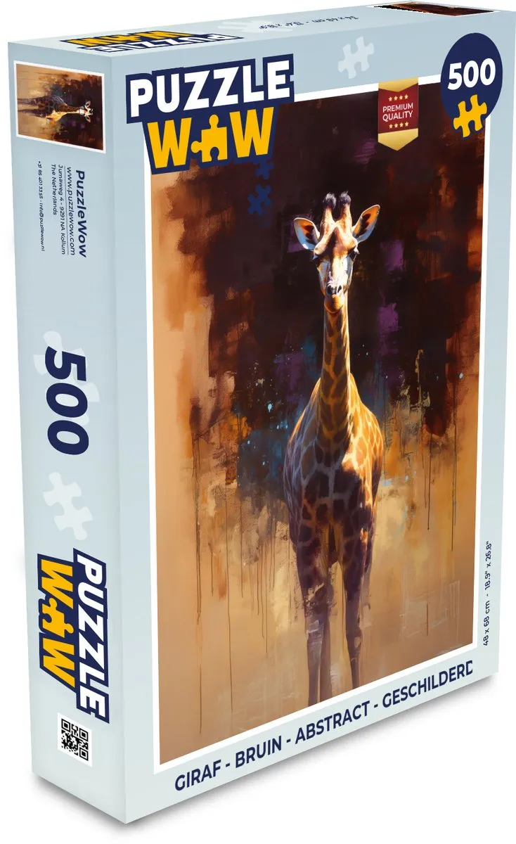 PuzzleWow Giraf Legpuzzel 500 Stuks