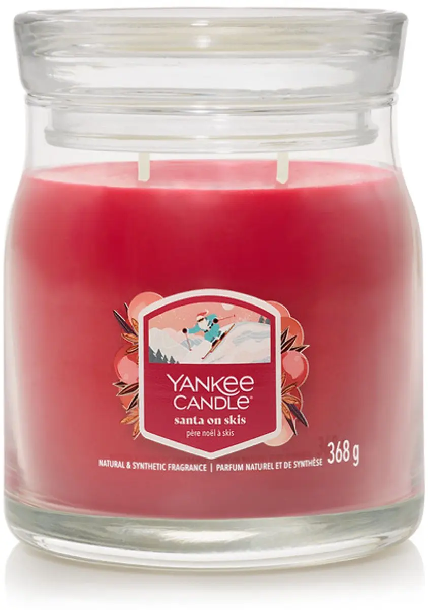Yankee Candle Santa on Skis Medium Geurkaars
