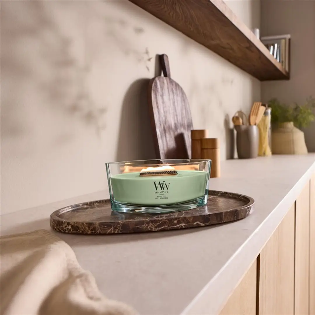 Woodwick Matcha Zest Ellipse Geurkaars 50 uur - afbeelding 4 van 6