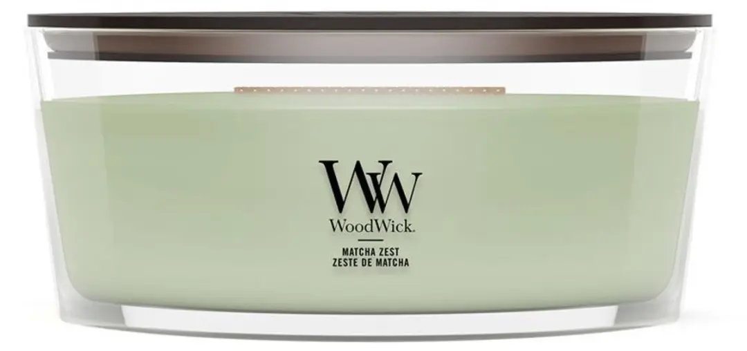 Woodwick Matcha Zest Ellipse Geurkaars 50 uur - afbeelding 5 van 6