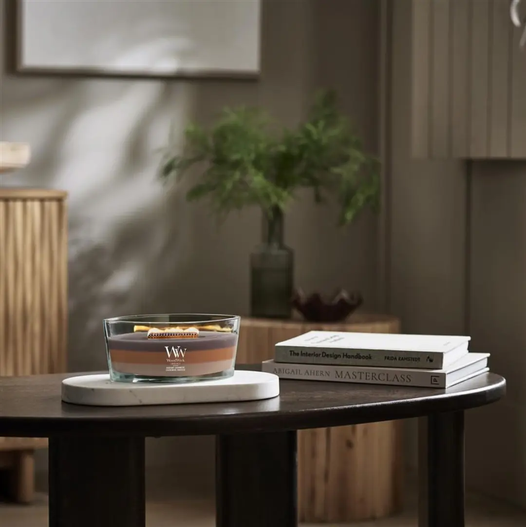 WoodWick Ellipse Trilogy Radiant Cashmere Geurkaars - 50 Branduren - afbeelding 4 van 5