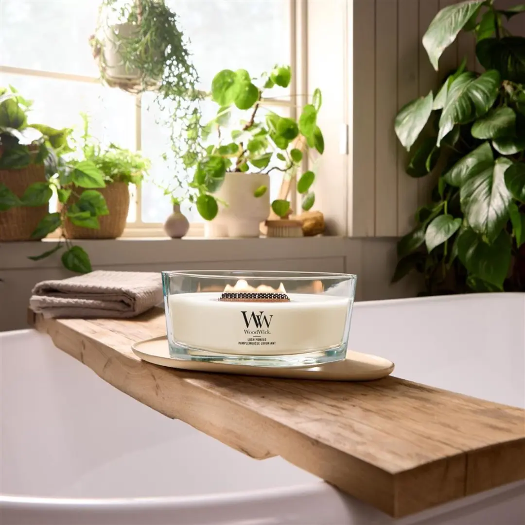 WoodWick Lush Pomelo Ellipse Geurkaars - 50 Branduren - afbeelding 4 van 5