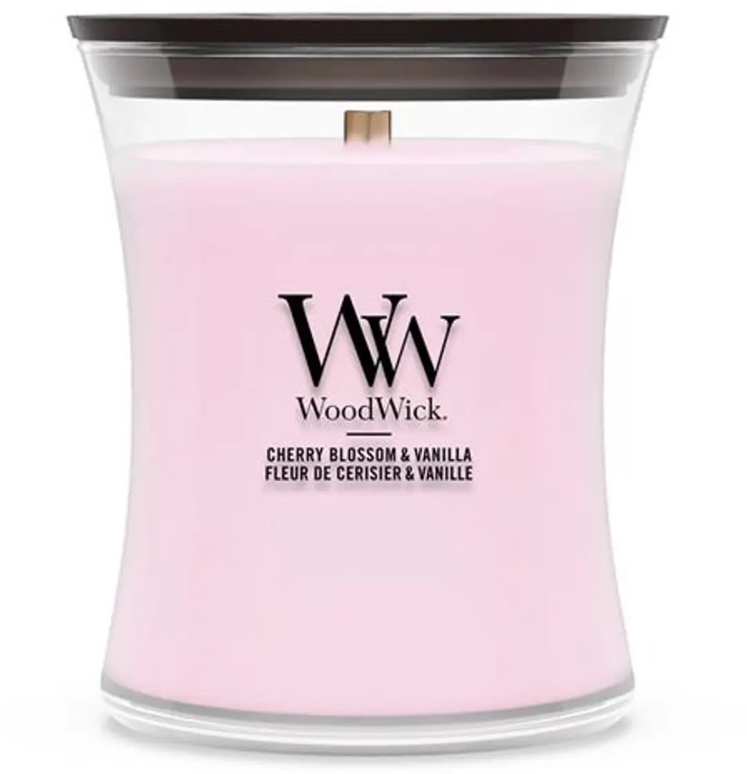 WoodWick Hourglass Geurkaars Cherry Blossom & Vanilla - afbeelding 5 van 5