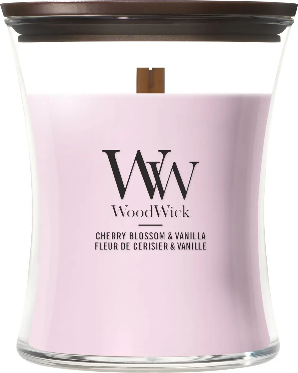 WoodWick Hourglass Geurkaars Cherry Blossom & Vanilla