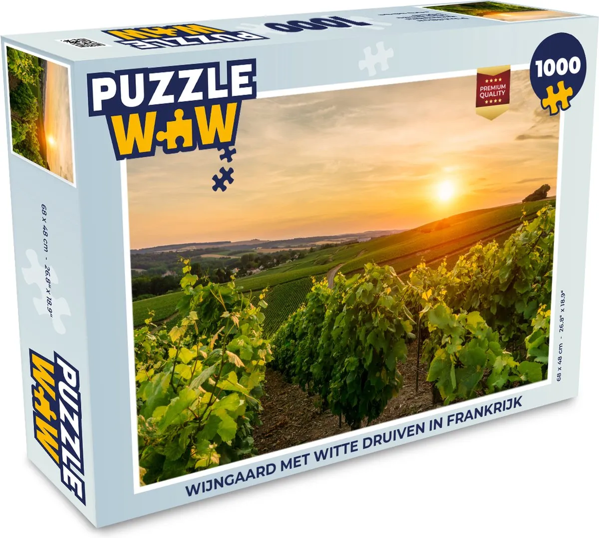 PuzzleWow Wijngaard Frankrijk Legpuzzel 1000 Stuks