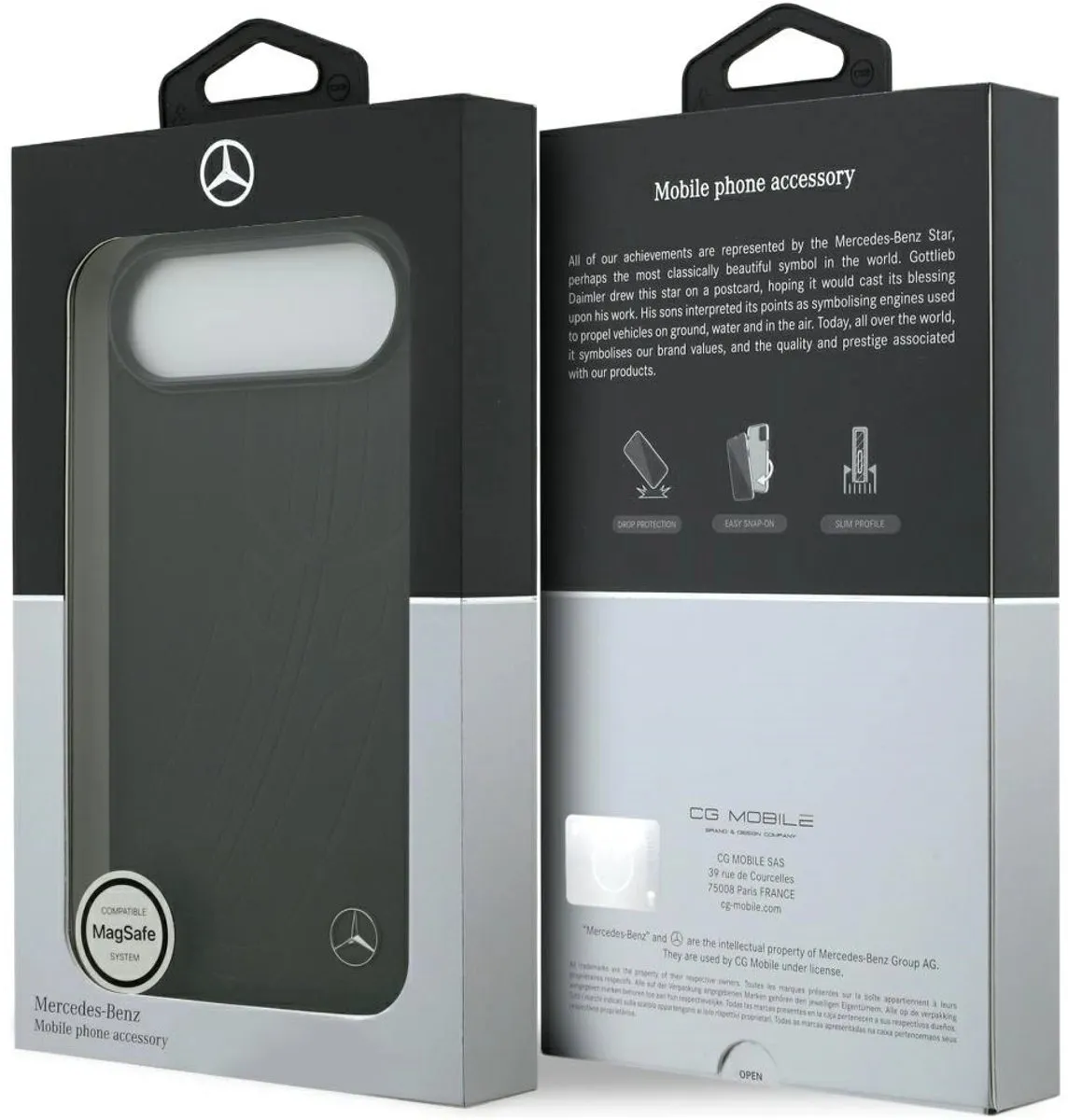 Mercedes-Benz iPhone 17 Air Back Cover - Zwart - 3666339507442