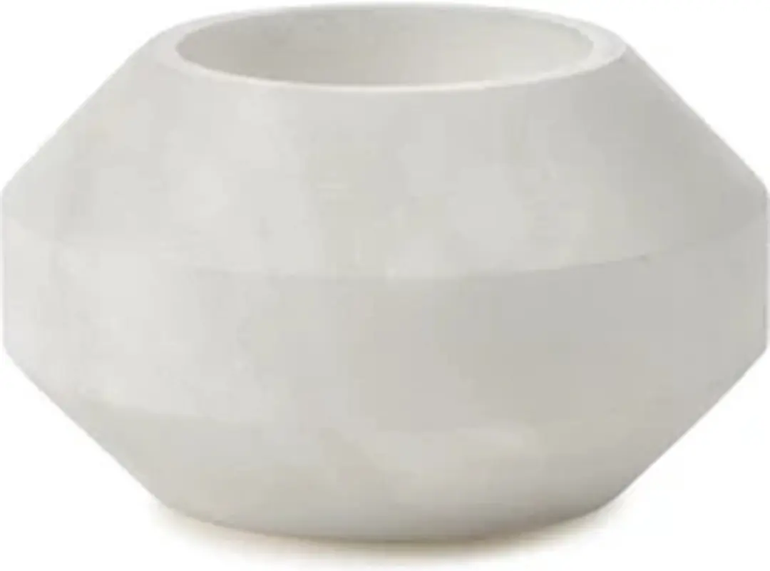 Serax Marie Michielssen theelichthouder D13cm H7.5cm albast wit