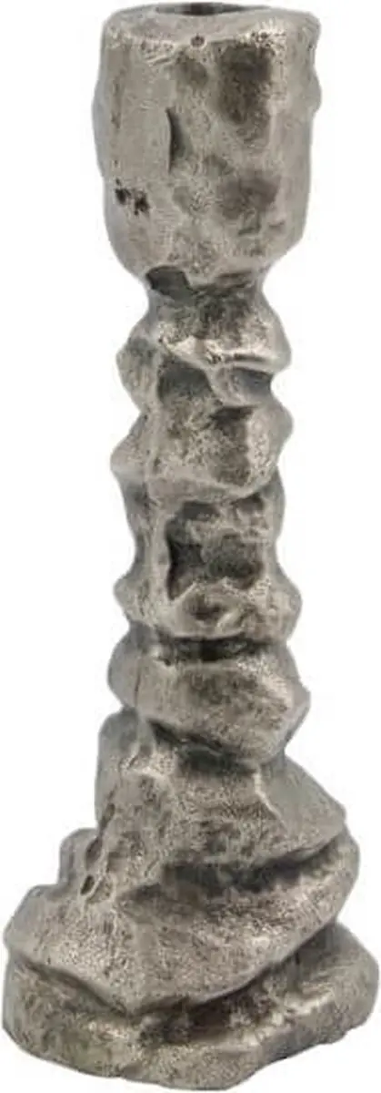 House Doctor Kandelaar Raku antiek zilver 20cm