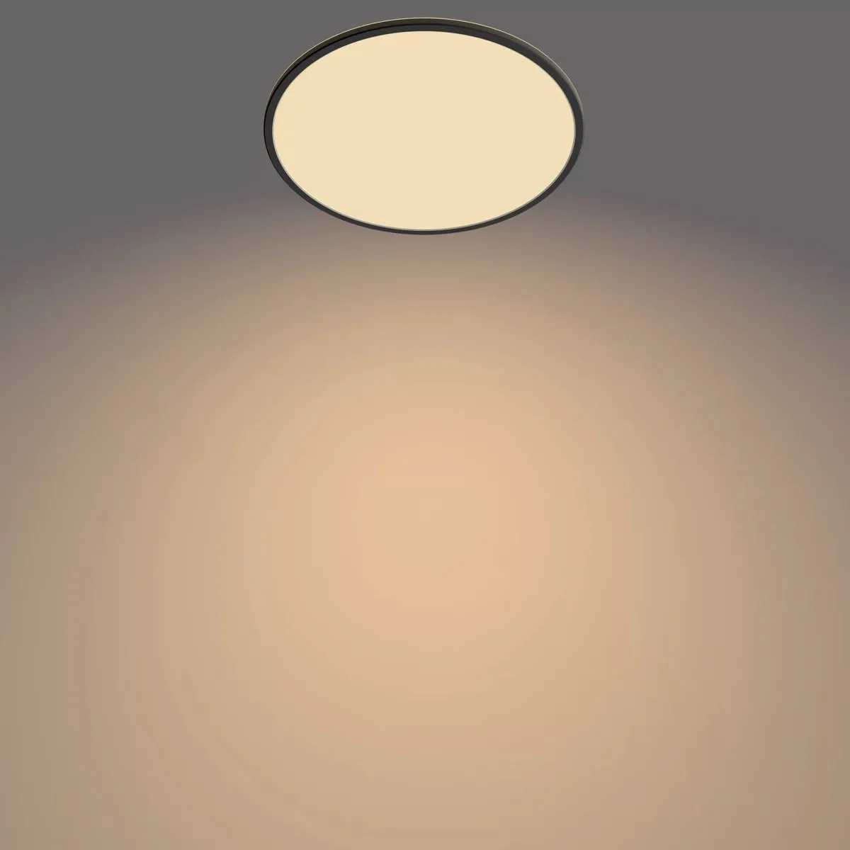 Philips SuperSlim Plafondlamp 22W - Zwart - Ø43cm