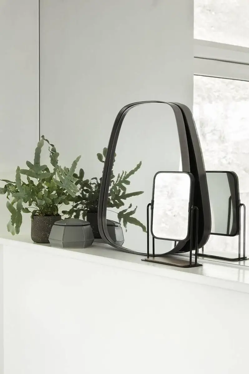 Hübsch 340503 Spiegel - 42x48cm - Grijs Metaal - afbeelding 2 van 3