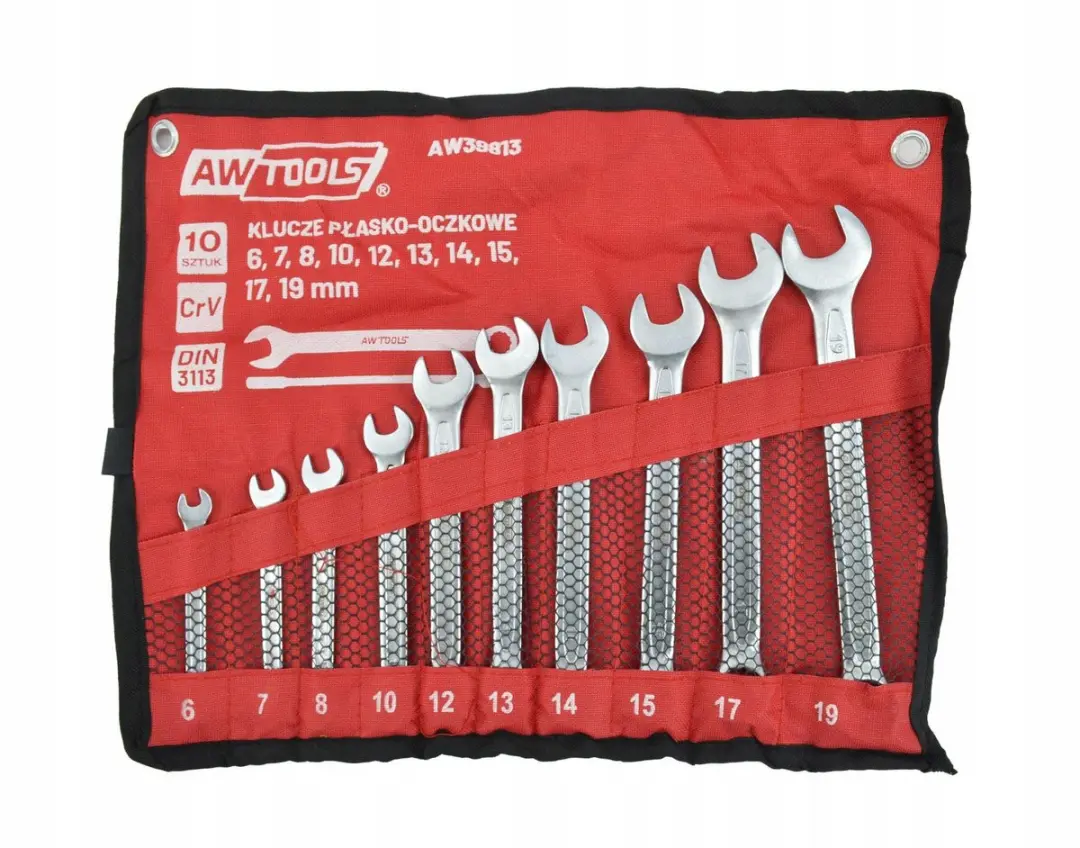 AWTOOLS Pijpsleutelset 10-delig 6-19mm