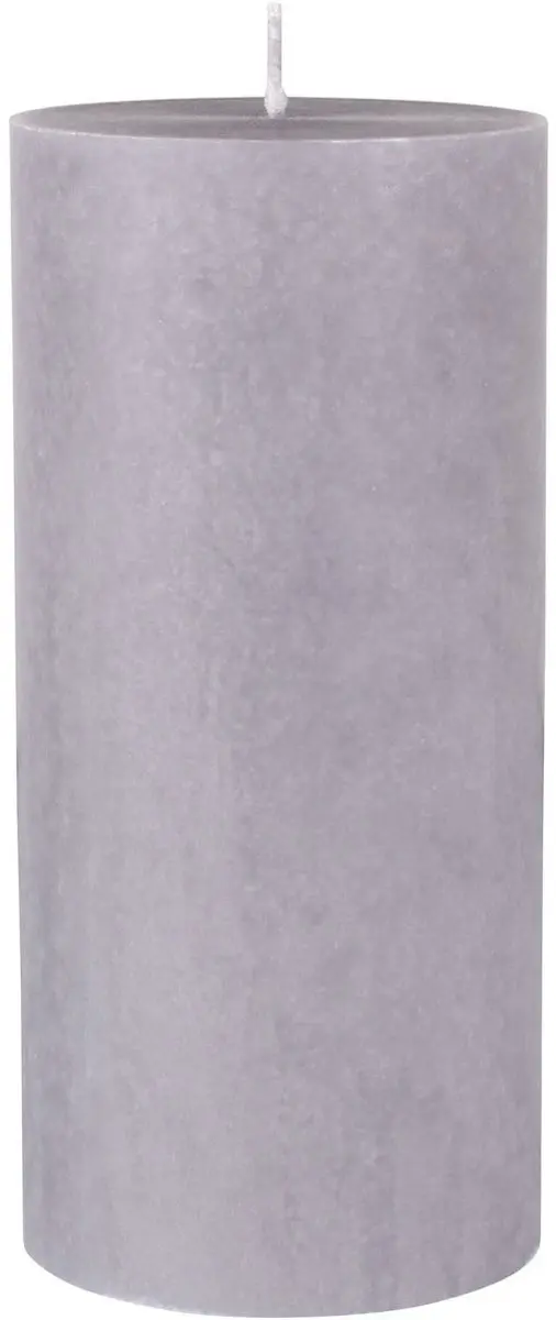 Grijze cilinderkaarsen/stompkaarsen 15 x 7 cm 50 branduren