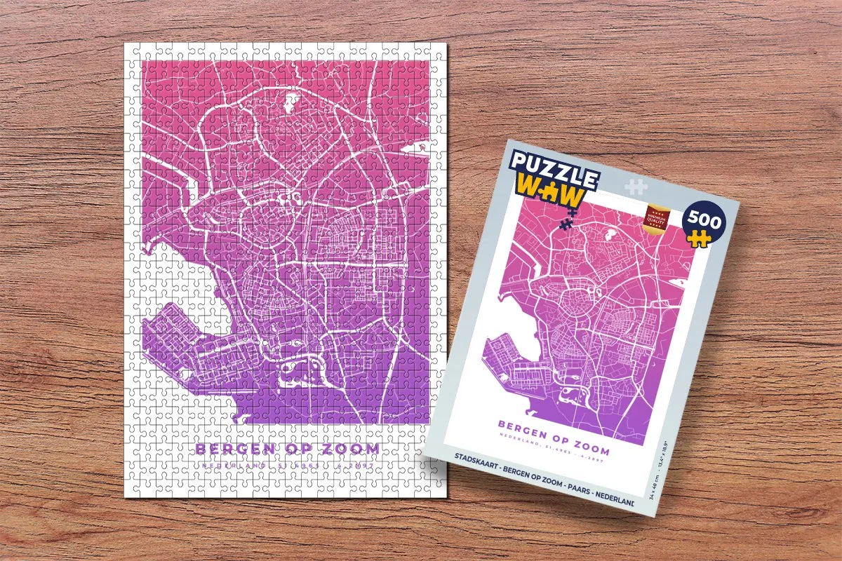 PuzzleWow Bergen op Zoom Legpuzzel 500 Stuks - Multicolor