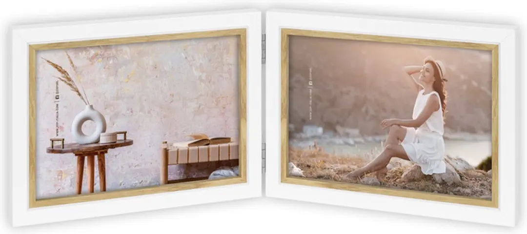 Zep Ayas 2H Duo Fotolijst 13x18cm Wit/Bruin