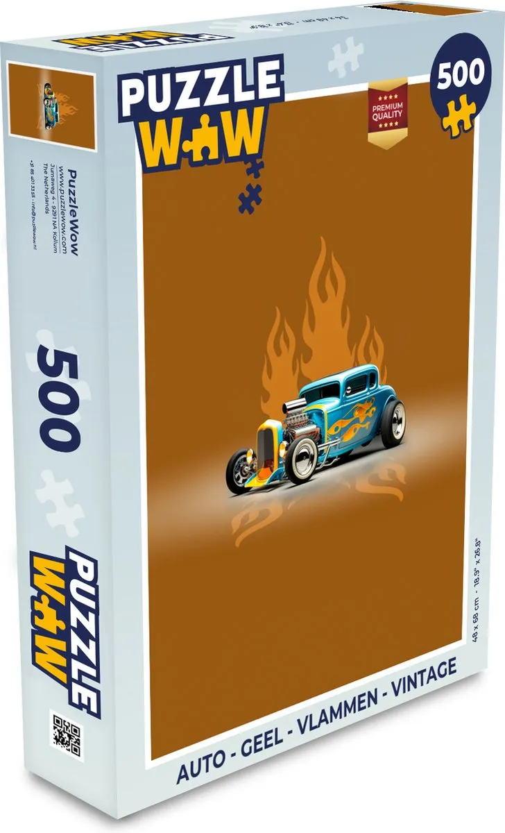 PuzzleWow Auto Vlammen Legpuzzel 500 Stuks