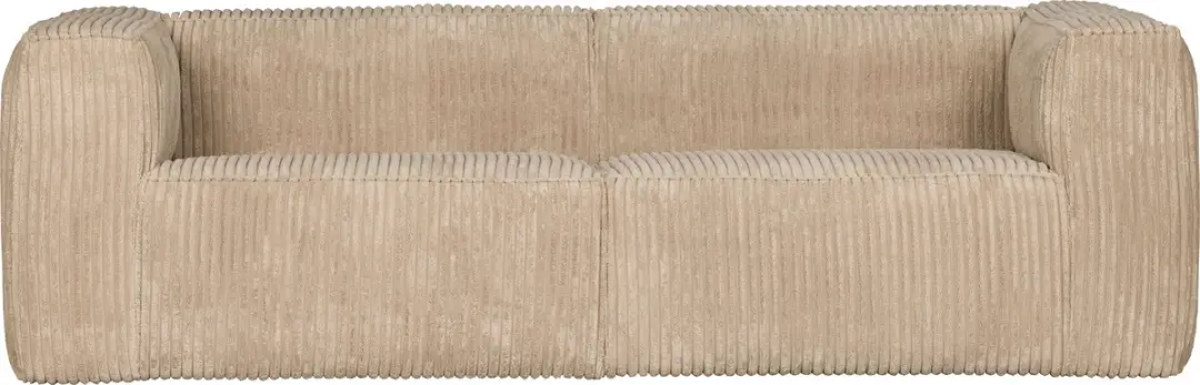 WOOOD Bean 3,5-Zits Bank - Ribstof - Travertin - 73x242x96