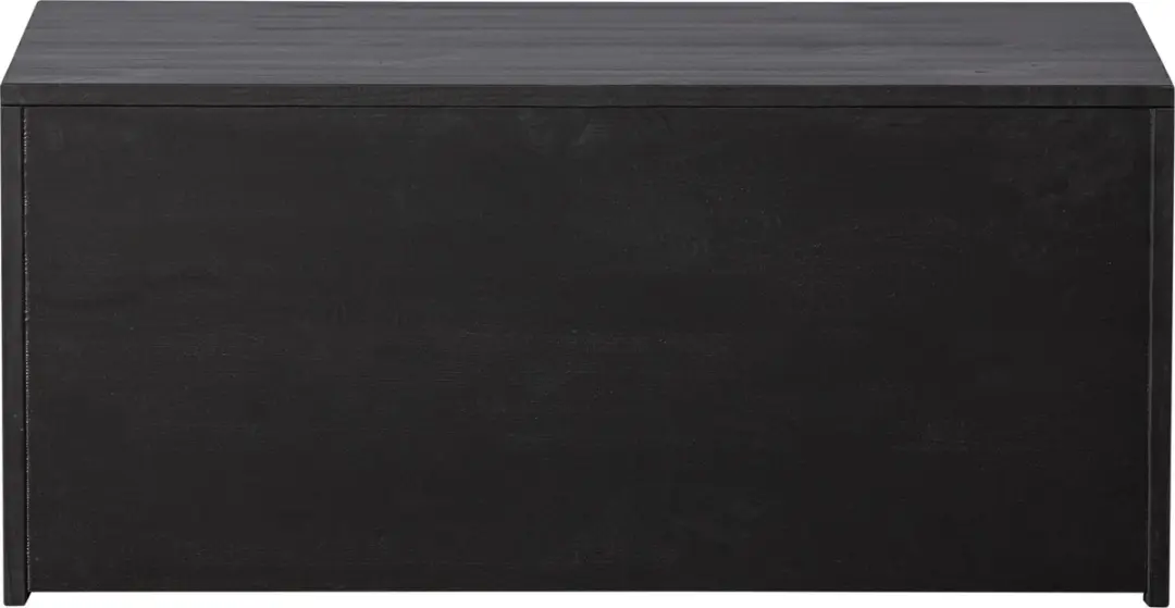 WOOOD New Gravure Kistbank Zwart 40x88x50 - afbeelding 3 van 6