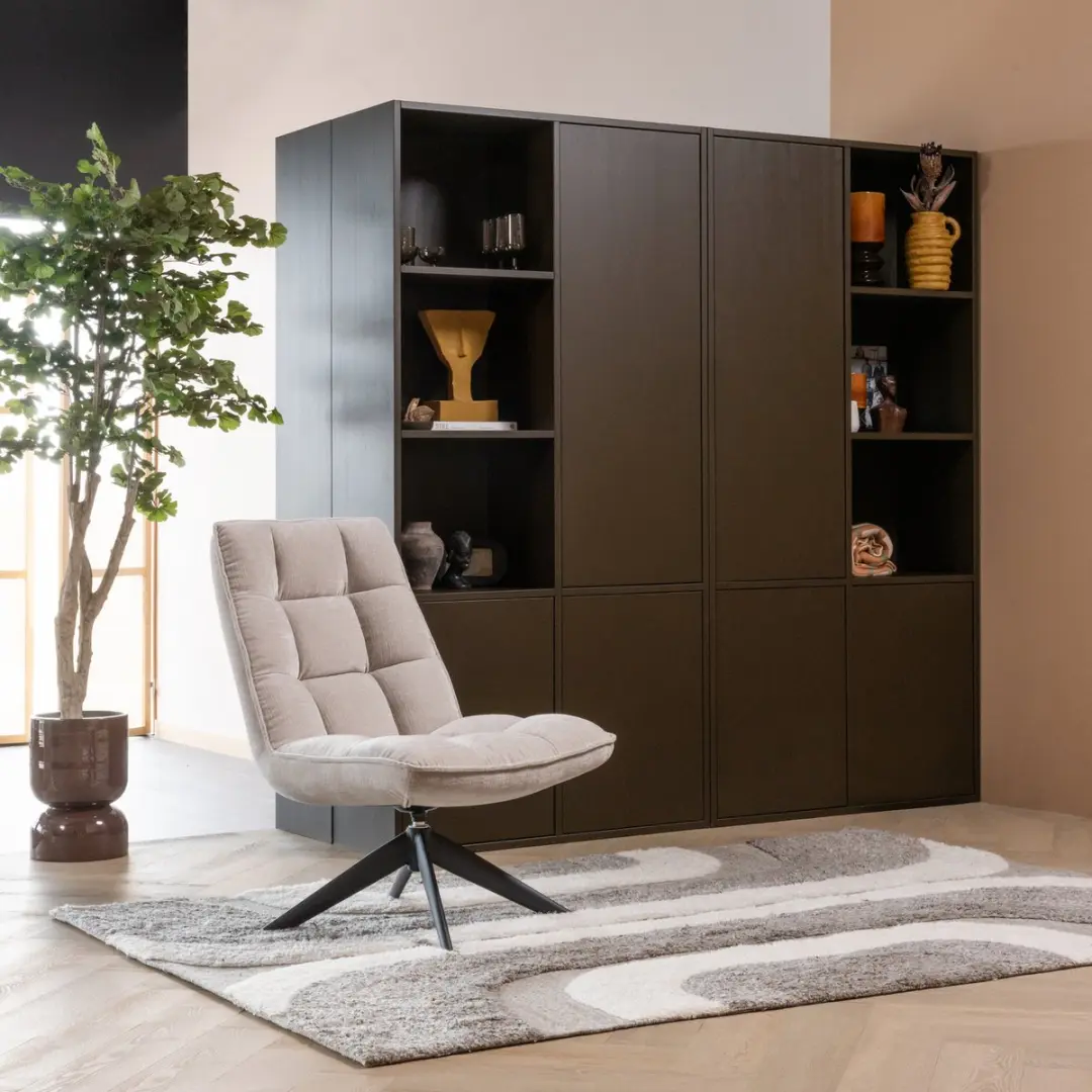 WOOOD Moro Vloerkleed 170x240cm - Lichtgrijs - afbeelding 6 van 6