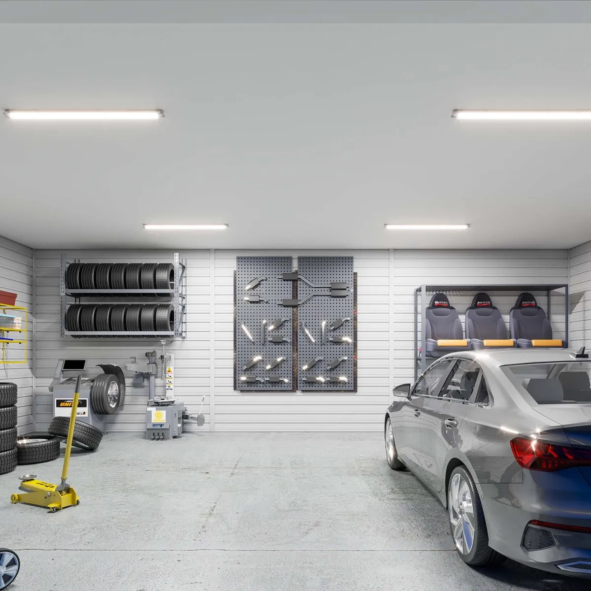 Ledvion LED TL Armatuur 120cm - IP65 - Grijs