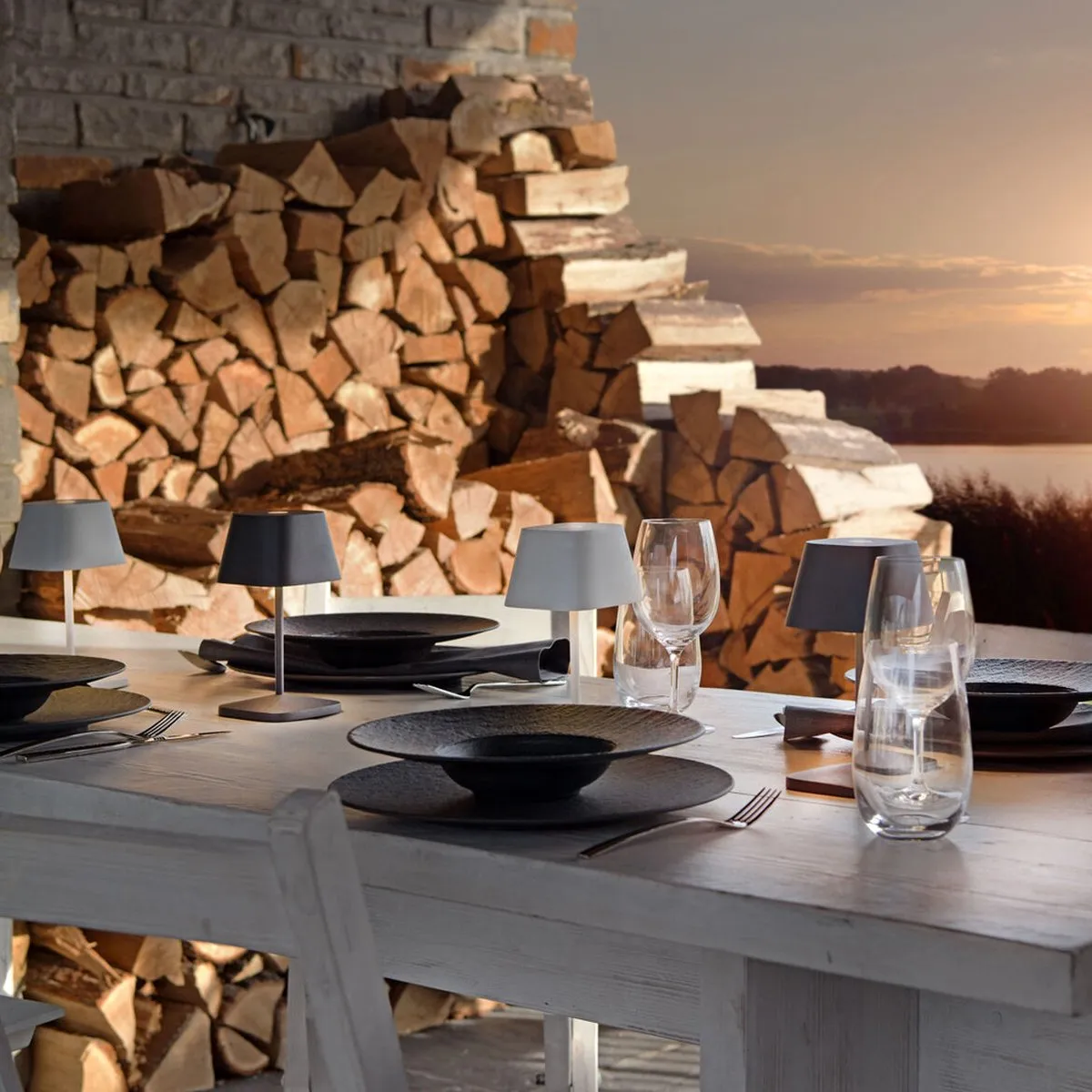 Villeroy & Boch Neaples 2.0 LED Tafellamp - Antraciet