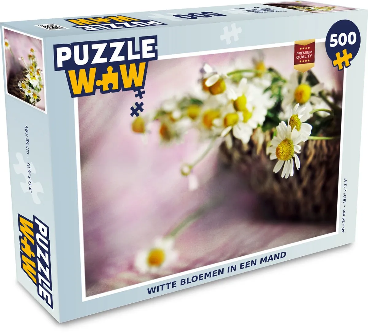 PuzzleWow Bloemen Mand Puzzel 500 Stuks