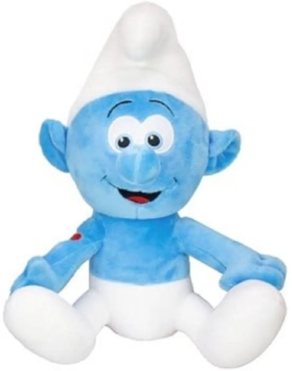 De Smurfen Potige Smurf Pluche Knuffel 30cm