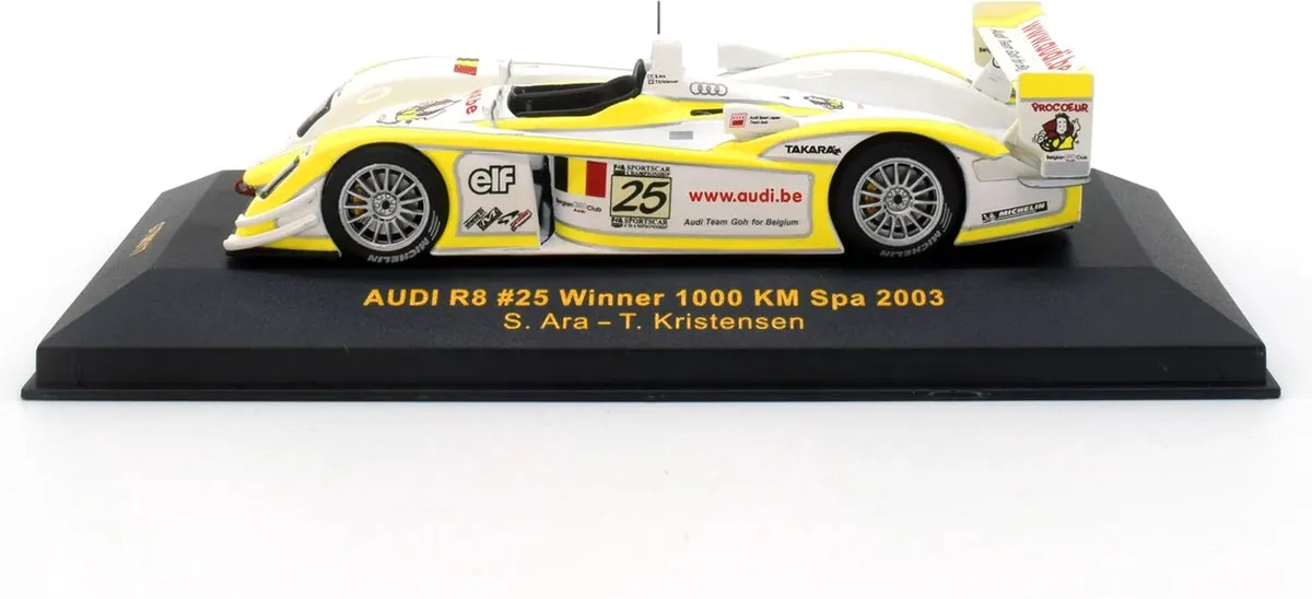 Audi R8 #25 Winner 1000 KM Spa 2003 IXO Models - 1:43 - Multicolor