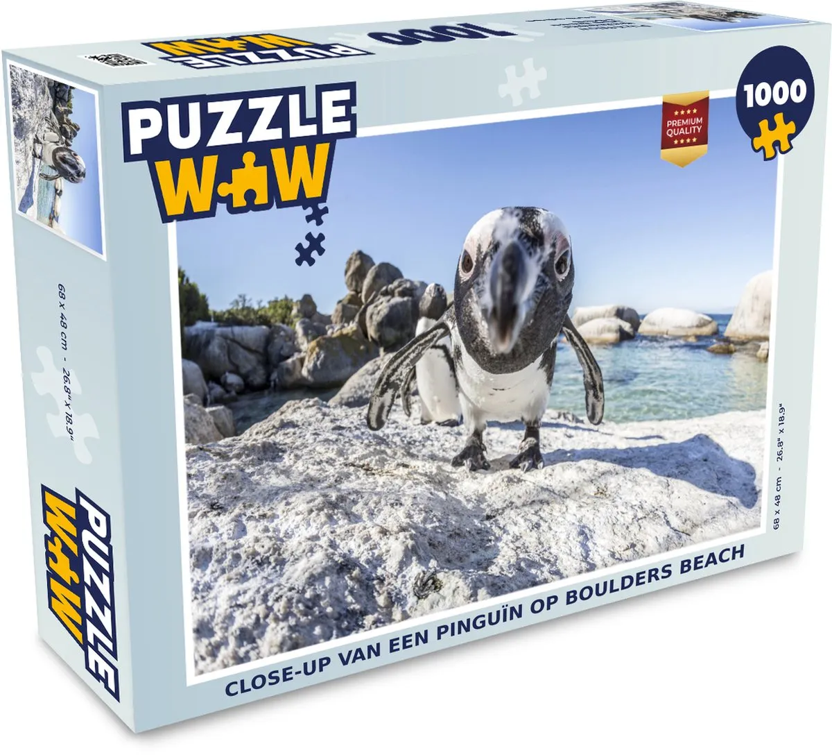PuzzleWow Pinguïn op Boulders Beach Legpuzzel 1000 Stuks - Multicolor
