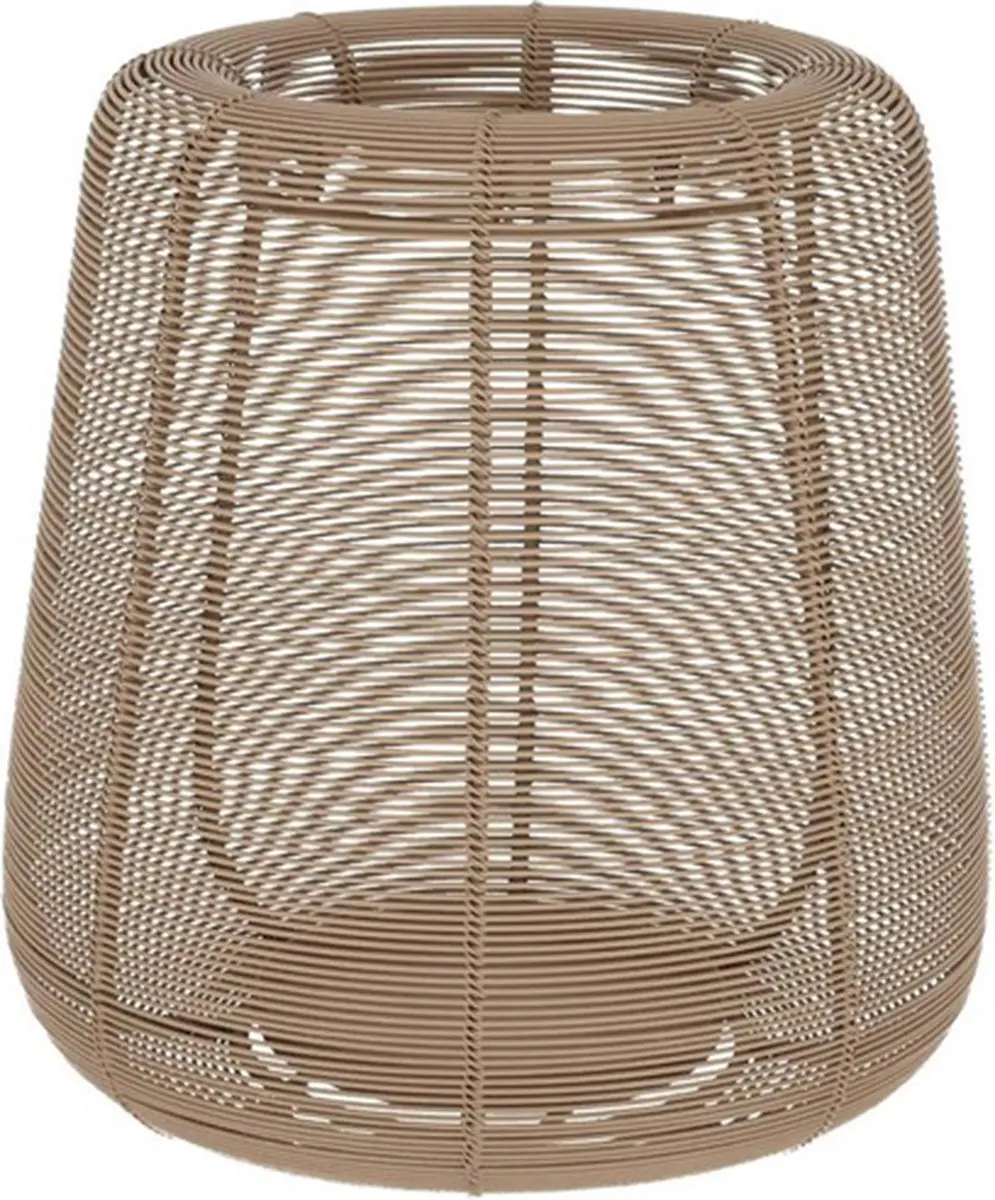 JENS Living Lantaarn Sil - Ø 22 x 24 cm - Glas / Metaal - Taupe